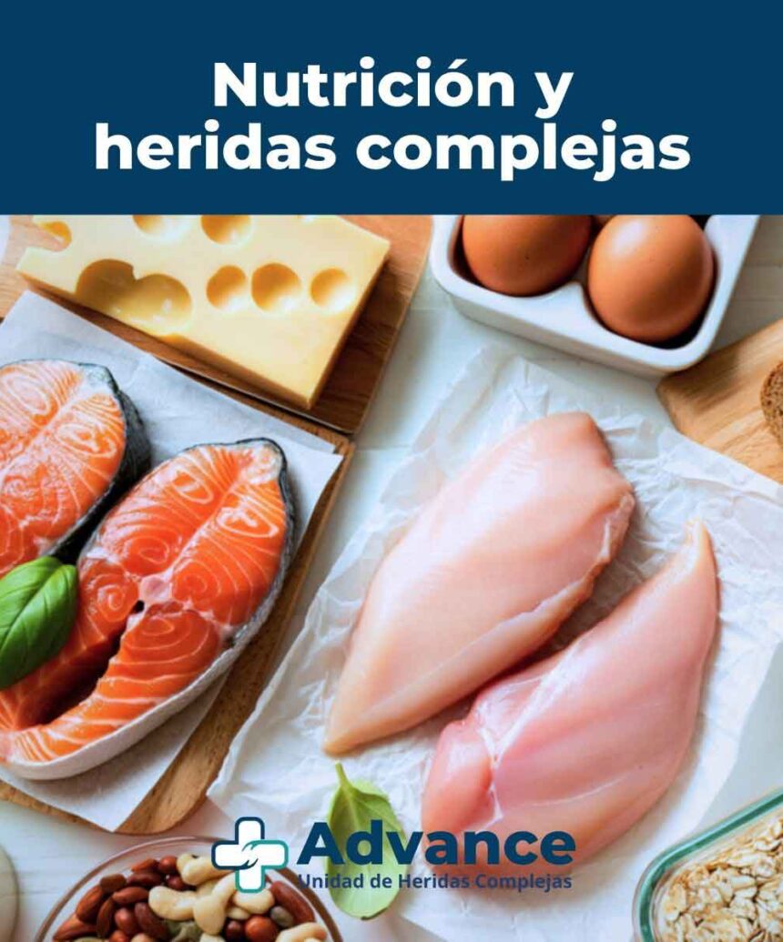 Alimentos ricos en proteínas y energía ayudan a sostener el proceso de cicatrización en heridas complejas.