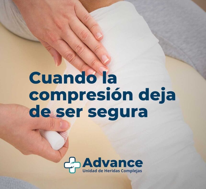 Compresión terapéutica: señales de que hay que revisar el vendaje y consultar.