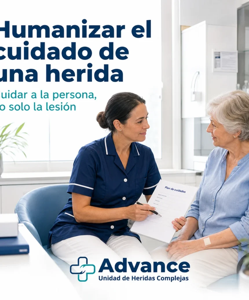 La humanización en heridas complejas integra escucha, comunicación clara y decisiones compartidas.