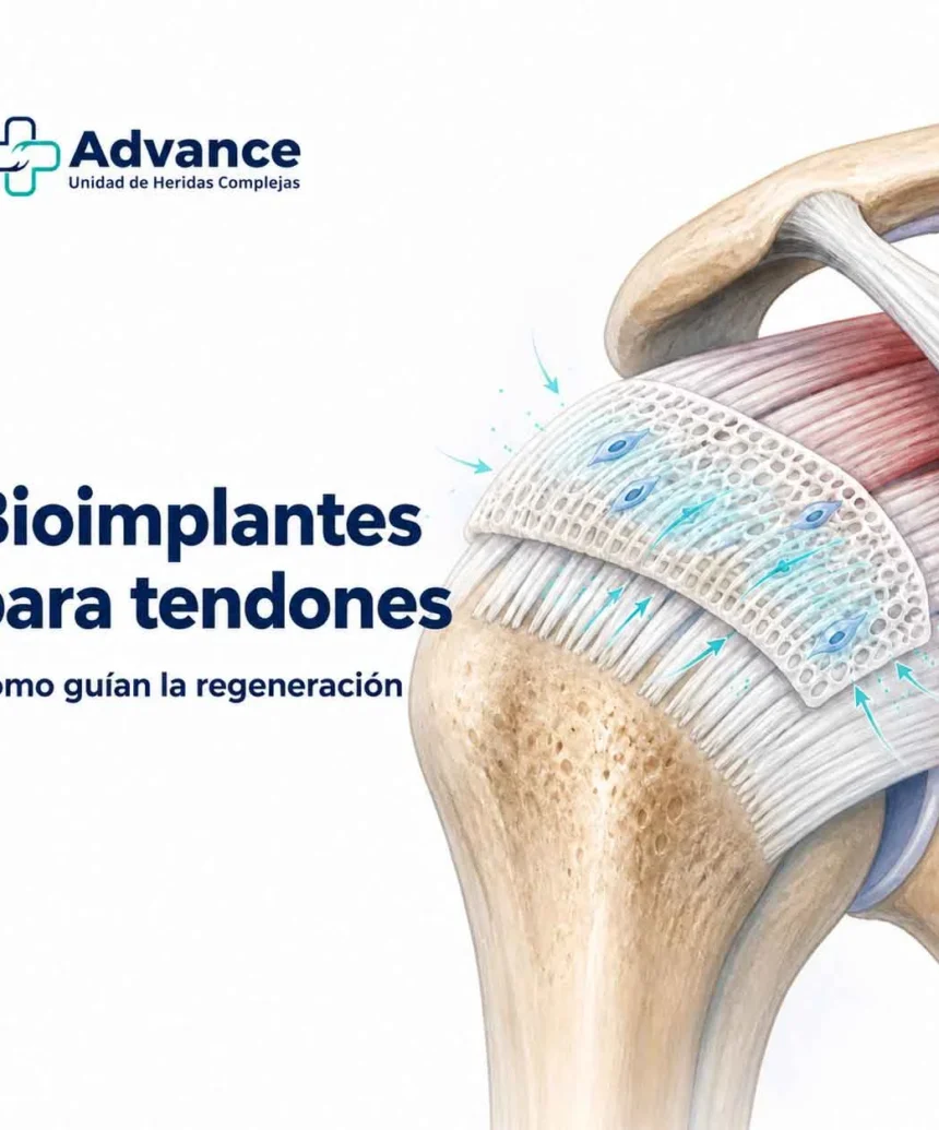 Los bioimplantes actúan como un andamio temporal que puede favorecer la organización del nuevo tejido tendinoso.