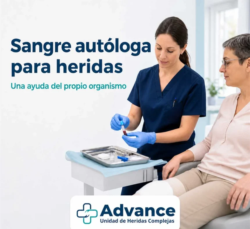 Las terapias autólogas utilizan componentes de la propia sangre como apoyo dentro de un plan integral de cicatrización.