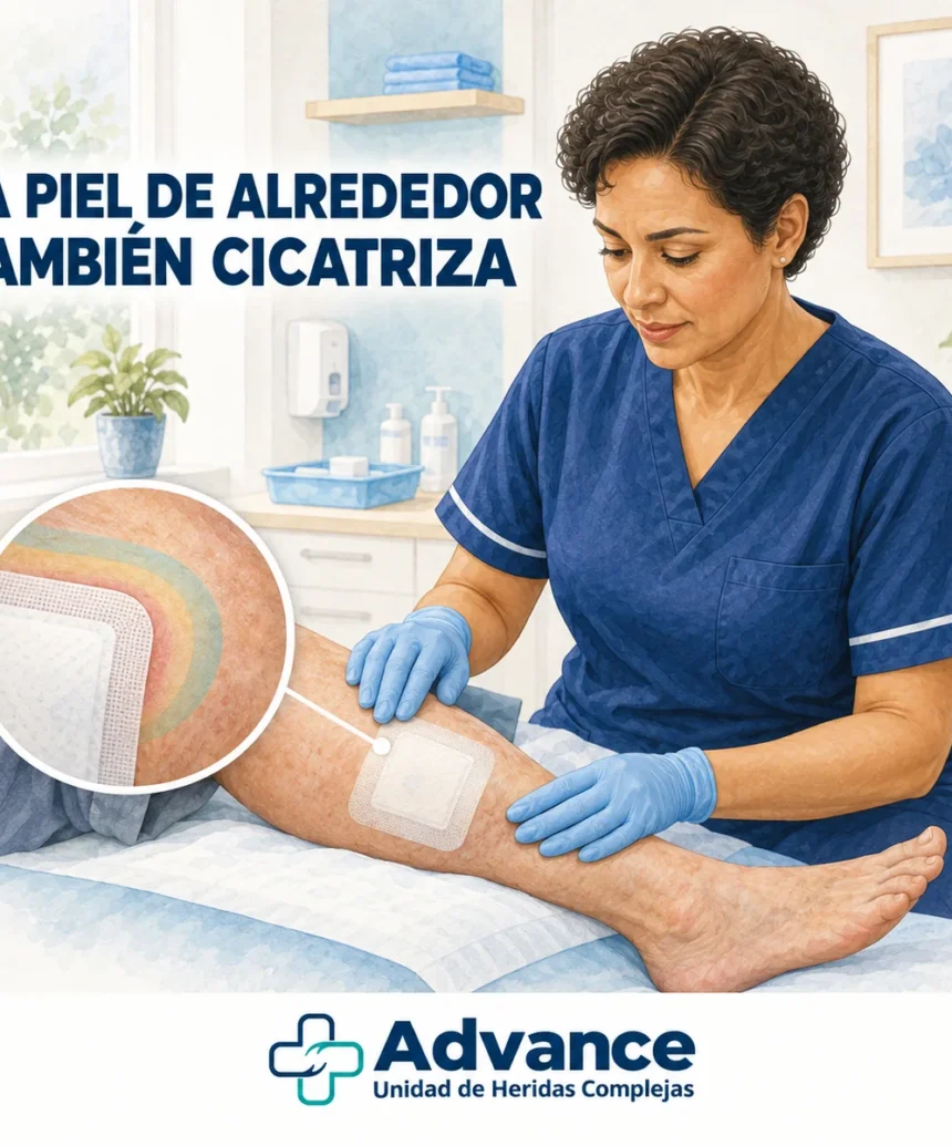  El estado de la piel que rodea una herida puede favorecer la cicatrización o dificultarla.