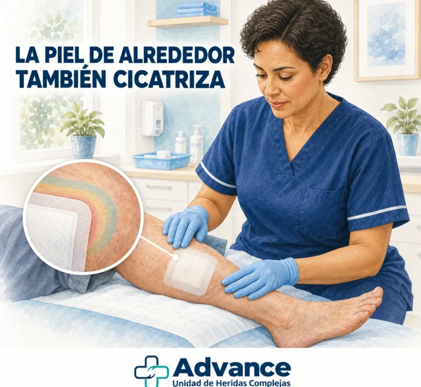  El estado de la piel que rodea una herida puede favorecer la cicatrización o dificultarla.