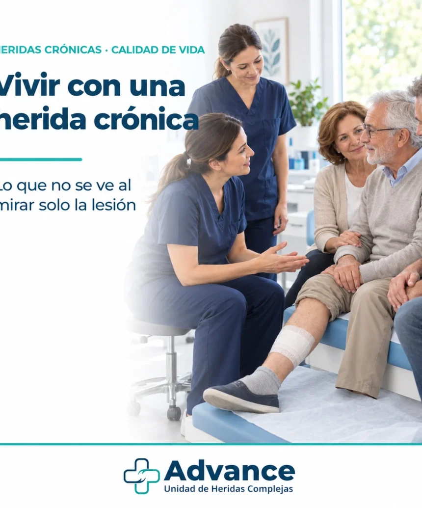 Una herida crónica también puede afectar al descanso, la movilidad, el ánimo y la autonomía.